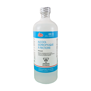 Alcool isopropylique 70% 450ml - Exp. 09/2029 Lot 15SI
