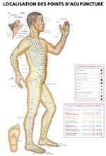 Localisation des points d'acupuncture (ens. 3 planches)