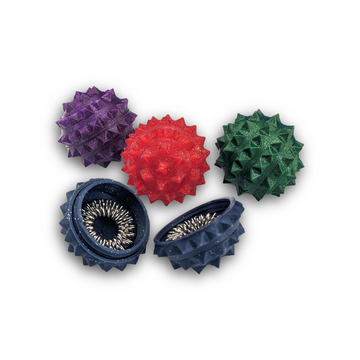 Boule marron + 2 anneaux de massage 24 mm