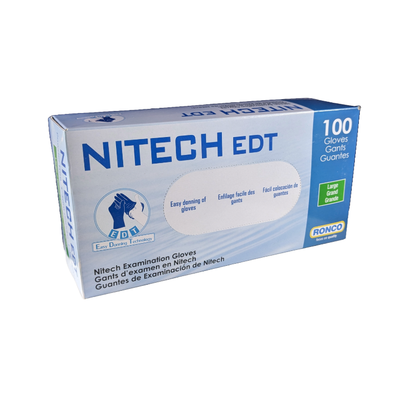 Gants d'examen en Nitech, bleus (bte/100)